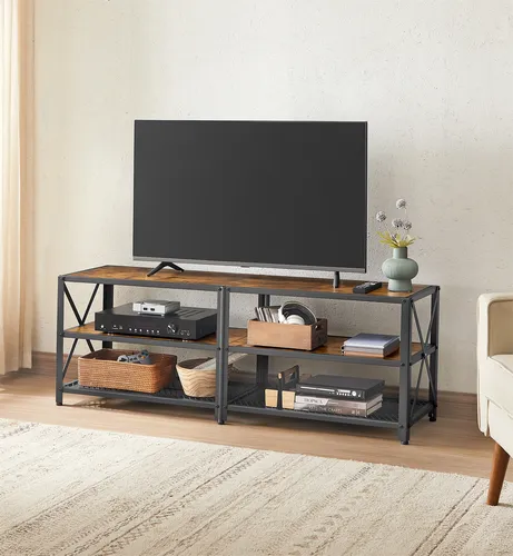 Vasagle TV-Lowboard 39x140 cm Braun-Schwarz von VASAGLE