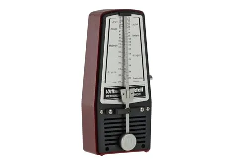 Wittner Metronom Taktell Junior Serie 820 - Rubinrot - Metronome: Mechanisches Aufziehmetronom ohne Batterien, langlebig und nachhaltig – Made in Germany für präzises Timing beim Musizieren.