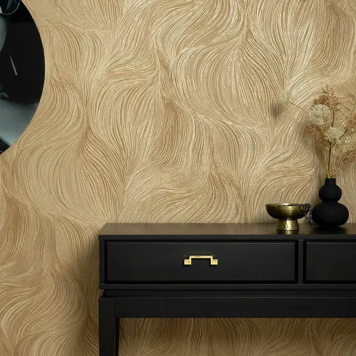 Erismann Vliestapete Mustertapete Beige 1052230 - Elegante Vliestapete mit organischen Wellenlinien in warmen Beigetönen. Ideal für eine harmonische Raumgestaltung, die einladend und beruhigend wirkt. Perfekt für Wohnzimmer, Schlafzimmer und Flur.