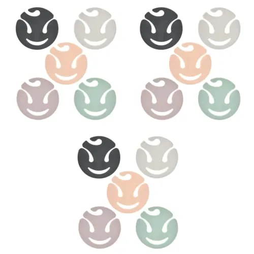 Soxy Sockenklammern Sockenclips Sockenhalter aus Kunststoff Hellrosa, Anthrazit, Mint, Hellgrau & Flieder 15