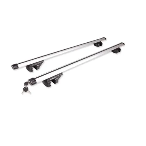 AllRight L123cm Skiträger Dachgepäckträger Gepäckträger Dachträger Universal Aluminium Roof Rack Rails Roof Railing Track Lockable Load Carrier Roof Rack Bearing 150KG