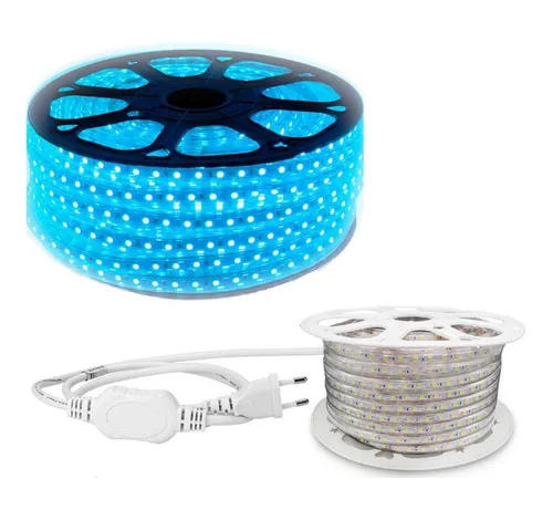 Aigostar LED Stripe 5 Meter Blau für Innen und Außen - Flexibler LED Streifen in Blau, ideal für kreative Beleuchtung in Wohnräumen oder Gärten. Mit 5 Metern Länge und geprüfter Qualität für vielseitige Einsatzmöglichkeiten.