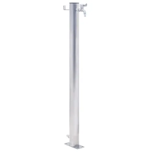 vidaXL Edelstahl Wassersäule mit Wasserhahn und Haken