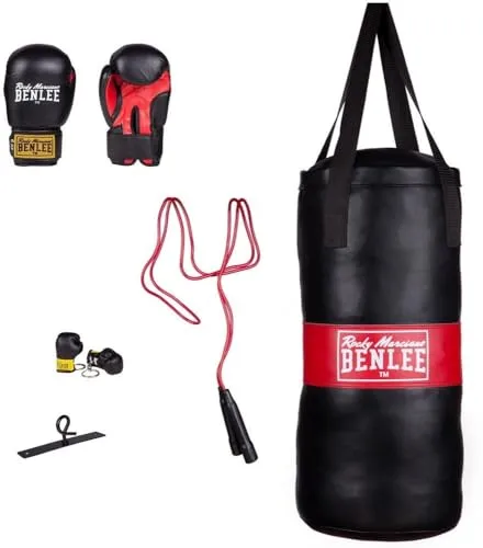 BENLEE Boxsport-Set für Kinder PUNCHY - Boxen für Kids: Hochwertiges Set mit sicherem Deckenhaken, ideal für Anfänger und kleine Boxfans. Fördert Fitness und Koordination!