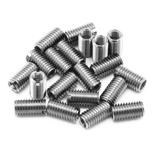 Stk Gewindeeinsätze m8 auf m6, selbstschneidend Gewindereparatur Einsatz, Edelstahl geschlitzte Gewindeeinsatzschraube Repair Tool Innengewinde metrisch, mit Schneidschlitz 20