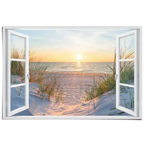 REINDERS Poster, Sonnenuntergang, Hobbyraum, Poster, Wanddeko, Room Decor, 150 gr. glänzend Bilderdruckpapier, Beige, 61x91,5cm