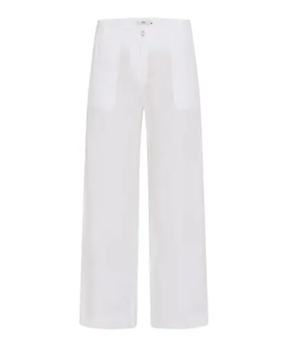 Style Maine S Culotte aus 100% Leinen - Moderne Culotte aus reinem Leinen mit eleganten Details. Leicht und luftig für den Sommer, ideal für stilvolle Outfits. Perfekt für jeden Anlass!