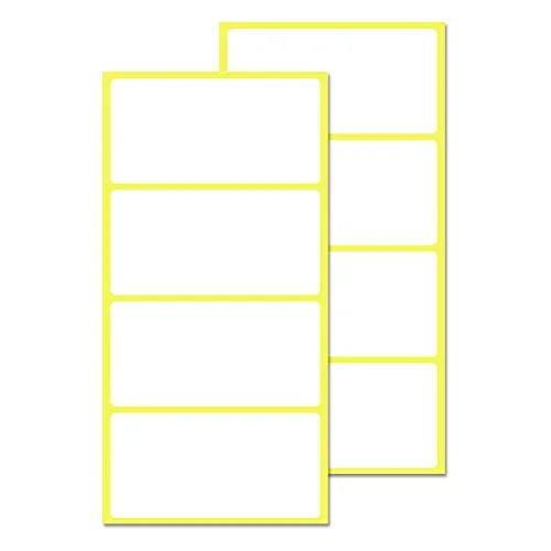 Produktbild Stück, 100 x 50 mm, Aufkleber Etiketten Selbstklebend Klebeetiketten zum Beschriften - Weiß 200