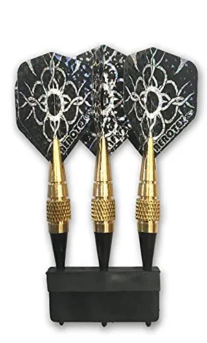Karella Softdart Mini-Set, DREI hochwertige Kurze Soft Darts, Dartpfeile mit Kunststoffspitze, Dart für elektronische Dartscheibe, kleine Pfeile für Dartautomat