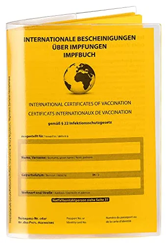 Stück Impfpass Hülle für Ihren internationalen Impfausweis 2021, reißfeste Schutzhülle für den Impfbuch 2