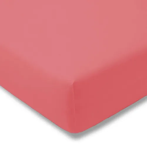 Estella Bettlaken Zwirnjersey, orange - Langlebiges Spannbetttuch aus Jersey-Elasthan mit temperaturausgleichenden Eigenschaften, ideal für Boxspring- und Standardmatratzen bis 40 cm Höhe.