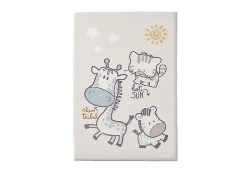 TaraCarpet Kinderteppich Kinderzimmerteppich Soft Kids kuschelig weich in verschiedenen Designs, rechteckig, Höhe: 18 mm, Jungle Babys hell Kinderzimmer Babyzimmer Junge Mädchen 80X150