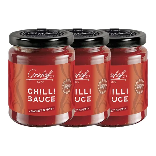 Grashoff Chilisauce mit roten Chilischoten und Ingwer 200ml 3er Pack