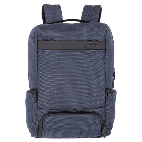 travelite Meet Rucksack 41 cm 18 l - Blau, stilvoller Business-Rucksack mit RFID-Schutz und gepolsterten Fächern für Laptop und Tablet