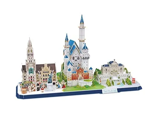 Revell 3D Puzzle 00143 - Bayern Skyline, 178 Teile für 4 Stunden Bauspaß, detailreiche Nachbildung für Kinder und Erwachsene ab 10 Jahren