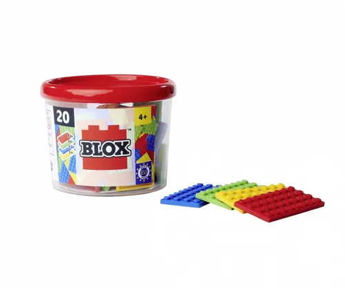 SIMBA Simba Bausteine Blox 20 Platten je 4 in rot, blau, gelb, grün 10411455 Spielbausteine