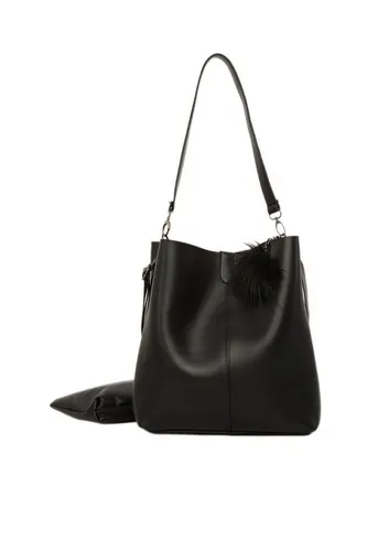 Schultertasche Handtasche Alltag Bag Schwarz Silber - Elegante Umhängetasche für Damen in Schwarz und Silber, aus hochwertigem 100 % PU-Leder. Ideal für den Alltag, mit praktischen Maßen von 32 x 30 x 10 cm.
