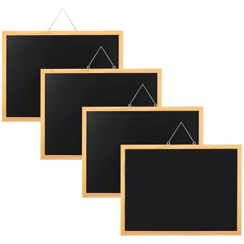 AZKEEGREY 4 Stück Schwarz Kreidetafel mit Holzrahmen, 30 x 40 cm