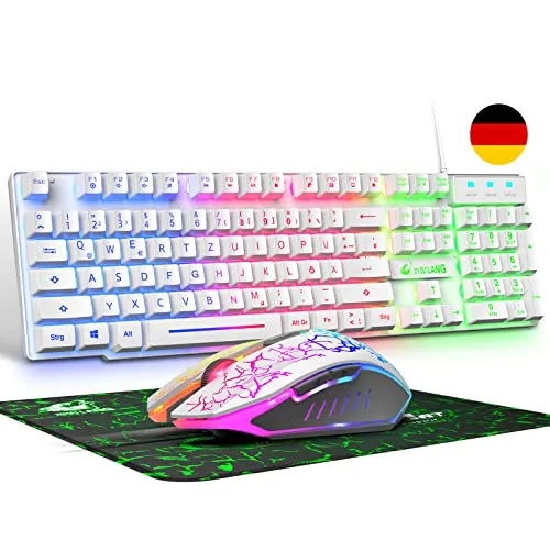 Kabelgebundene Gaming-Tastatur und Maus Set mit RGB-Hintergrundbeleuchtung