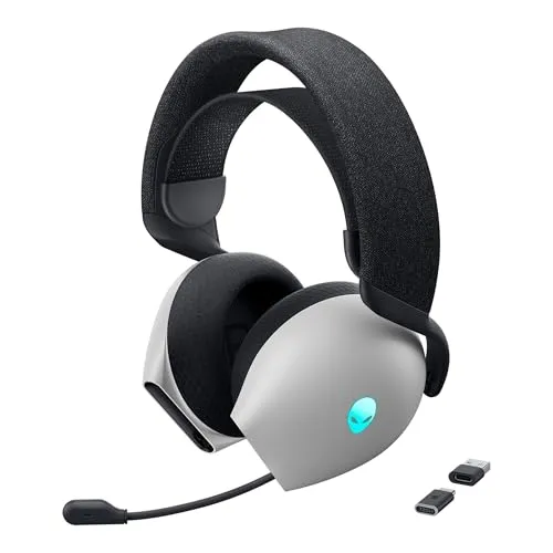 DELL Alienware AW720H Gaming-Kopfhörer - Gaming-Headset mit aktiver Geräuschunterdrückung und abnehmbarem Kabel für ein immersives Spielerlebnis und hohen Tragekomfort.