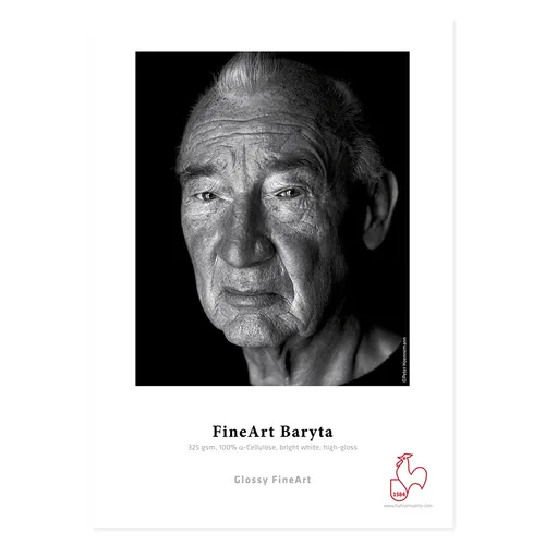 Digital FineArt Baryta Fotopapier - Hochglänzendes Baryta-Papier, 410 Mikron, 325 g/m², ideal für hochwertige Drucke, 25 Blatt im A2 Format (420 x 594 mm)