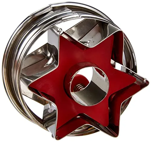 Städter Ausstecher mit Auswerfer Außenstern, Edelstahl - Hochwertiger Ausstecher aus Edelstahl, 4,8 cm Durchmesser, zerlegbar und spülmaschinenfest – ideal für kreative Backprojekte.