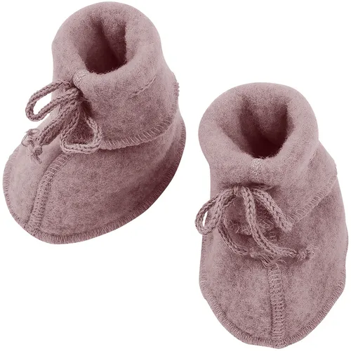 Engel Natur Baby-Schühchen Fleece aus 100% Wolle (kbT) in Rosenholz Melange