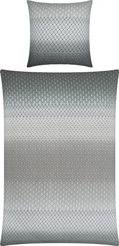 REDBEST Bettwäsche Seersucker grau-anthrazit Größe 1x 155x220 cm + 1x 80x80 cm