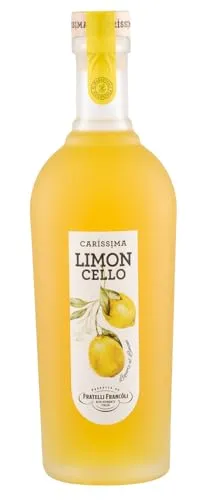 Carissima Limoncello 0.70l - Italienischer Zitronenlikör - Likör mit strahlendem Zitronengelb, frischen Aromen und leichter Süße, klimaneutral produziert für umweltbewusste Genießer.