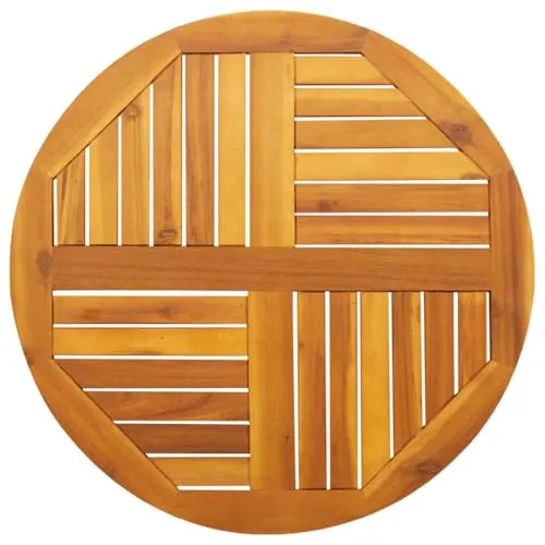 vidaXL Rund Tischplatte Ø70 cm aus massivem Akazienholz - Gastrotischplatten für einen frischen Look. Diese langlebige Tischplatte aus tropischem Hartholz verleiht deinem Essbereich rustikalen Charme und ist vielseitig einsetzbar.