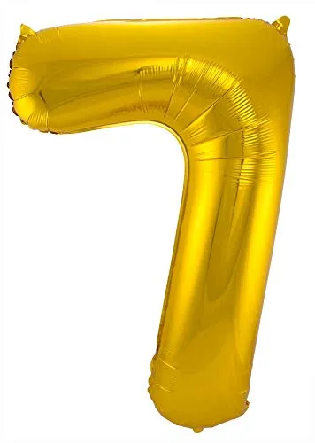 Folat 631877 - Folienballon Zahl 7 - gold - ca. 86 cm