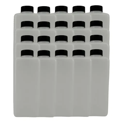 TronicXL 40 Stück 1 Liter Leerflasche - Labor-Tropfflaschen mit 1000ml Volumen, geschmacks- und geruchsneutral. Robuster HDPE Kunststoff mit großer Öffnung für einfaches Befüllen von Reinigern, E-Liquids und mehr.