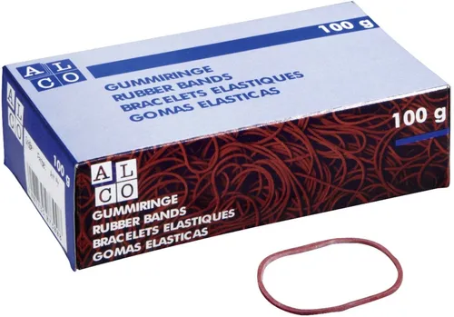 ALCO Gummibänder Gummiband Naturkautschuk 6x200mm rot 1000g