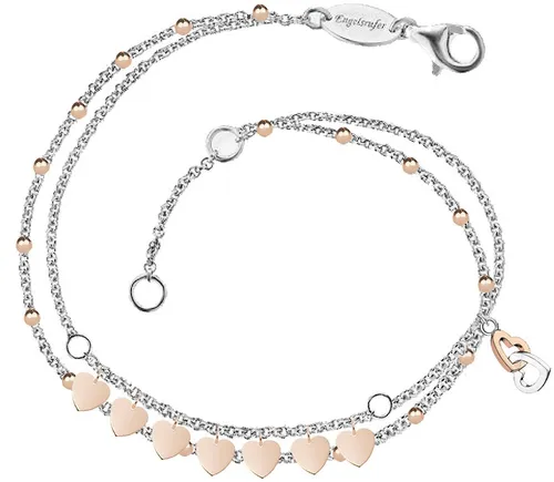 ENGELSRUFER - Armband / Fußkette BOHO 2 in 1 Herzen Bicolor - ERBS-HEARTS-BI