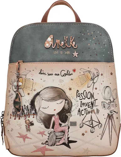Anekke MOCHILA SINTETICO, kombi( (055)) - Tagesrucksack mit atemberaubenden Details, ideal für Abenteuer. Bequemes Design mit verstellbaren Griffen und mehreren Fächern für optimale Organisation. Stilvoll inspiriert von Hollywood-Glamour.