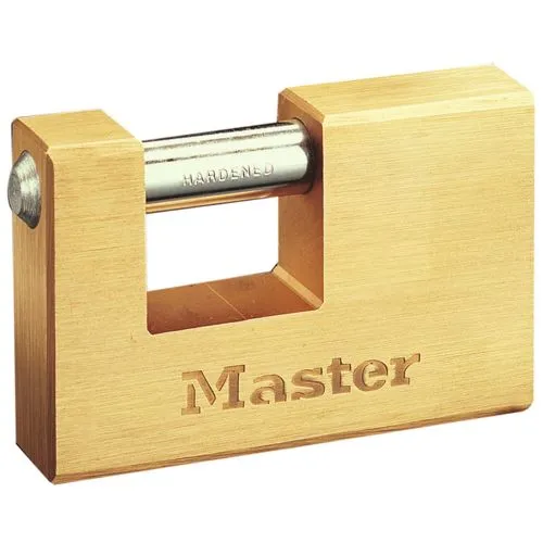 MASTER LOCK 608EURD Vorhängeschloss 85mm - Robustes Vorhängeschloss aus Vollmessing mit gehärtetem Stahlbügel für maximale Sicherheit. Ideal für den Einsatz im Innen- und Außenbereich.