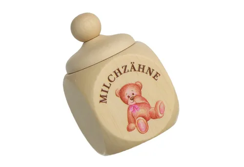 Spruchreif® Zahndose Milchzahndose aus Holz mit Schraubdeckel · Zahndose zur Aufbewahrung (1 St)