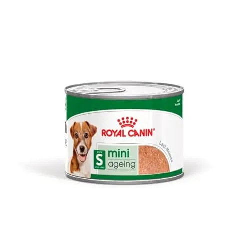 Royal Canin Mini Ageing 8+ | 12 x 195 g | Alleinfuttermittel für kleine ältere und Senior Hunde (bis zu 10 kg) | Ab dem 8. Lebensjahr | Kann die Gesundheit ihres Hundes fördern