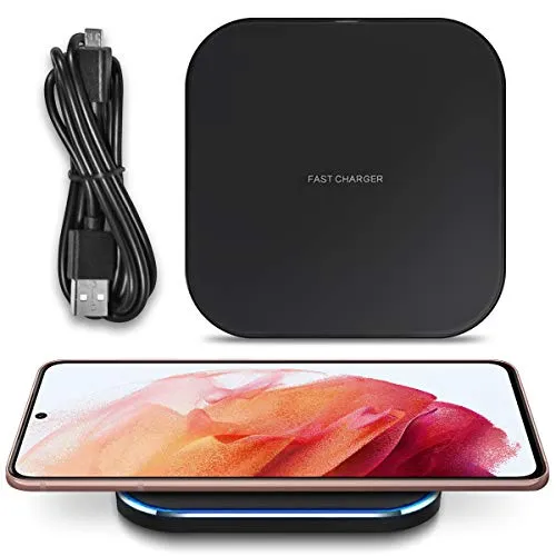 QI Induktive Ladestation kompatibel für Samsung Galaxy S21 5G Wireless Charger Kabelloses Universal Schnellladegerät