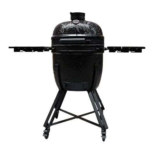 Barbecook Kamado-Grill Kamal 2.0, Grillen, Räuchern, Dämpfen und Braten, Groß, schwarz, 128x78x115,5 cm