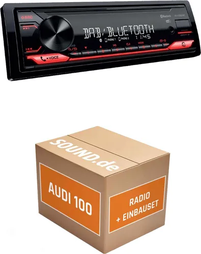Autoradio Einbaupaket JVC KD-X282DBT für Audi 100 C3 – Bluetooth & DAB+