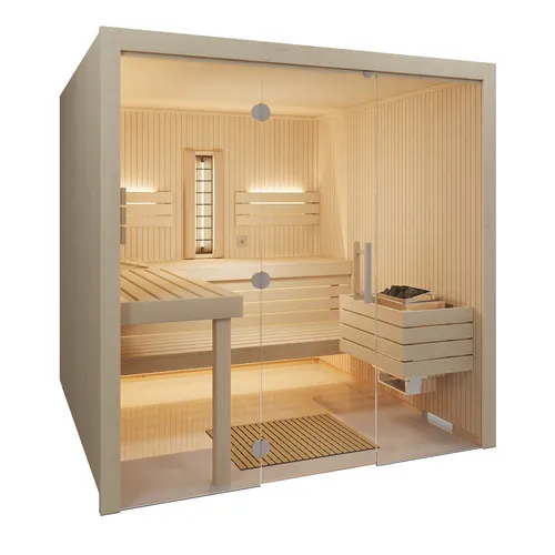 Infraworld Gracil Complete Multifunktionssauna mit Infrarotstrahler - Moderne Saunakabine in Espe (210x), ideal für entspannende Wellnessmomente und vielseitigen Einsatz. Genießen Sie die Vorteile einer multifunktionalen Sauna.