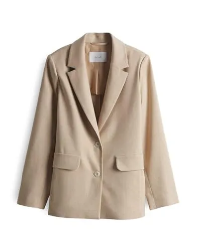 OPUS Damen Blazer JAOMI Regular mit Leinen in Soft Oat, Größe 36 - Bekleidung für Damen - Modischer Blazer mit lockerer Passform, ideal für einen femininen und casual Look. Hergestellt aus hochwertigem, nachhaltigem Material für optimalen Tragekomfort.