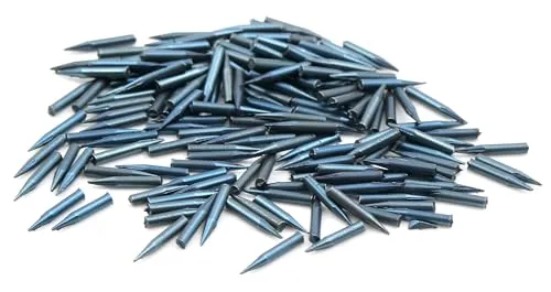 Design61 100x Stahlstifte Stahlnägel 1,2 x 10 mm mit geschlagener Spitze Flachkopf BLAU