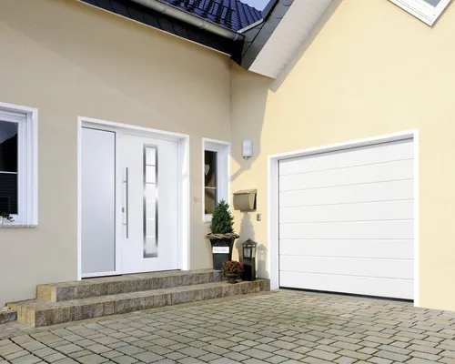 EcoStarMatic Garagen-Sektionaltor 250 x 212,5 cm verkehrsweiß Inkl. Torantrieb Liftronic 700