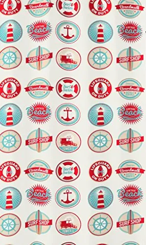 Kleine Wolke 5269148305 Duschvorhang Button, 180 x 200 cm, Multicolor