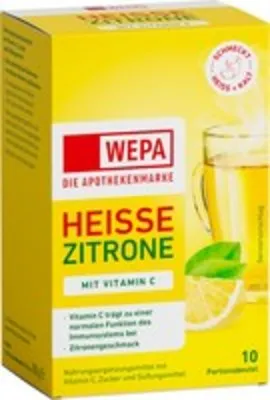 WEPA heiße Zitrone+Vitamin C Pulver 10X10 g