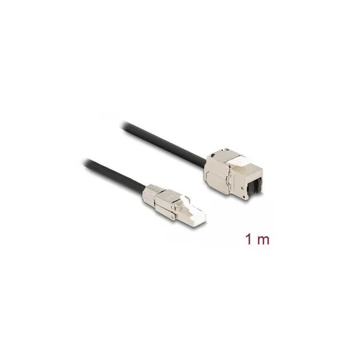 - Patchkabel Cat.6a, S/FTP, 1m, schwarz 87206