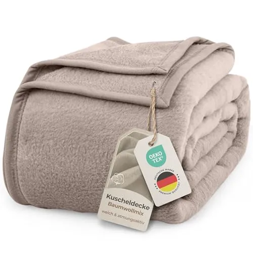 LAYNENBURG Premium Baumwolldecke 220x240 cm - Kuscheldecke für jedes Zuhause - Bettdecken: Hochwertige Oeko-TEX zertifizierte Kuscheldecke aus Baumwollmix, ideal für ein angenehmes Schlafklima und vielseitig einsetzbar – perfekt für jede Jahreszeit.