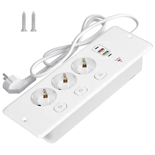 Pfloge® Tischsteckdose Versenkte mit USB C